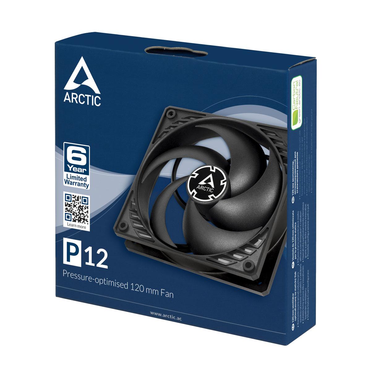 ARCTIC P12 Fläkt 1-pack Svart 120 Mm