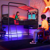 XROCKER CONTRA MID-SLEEPER GAMING VÅNINGSSÄNG MED VÄNDBAR PROFIL - SVART OCH CAMO