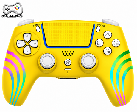 Deep Explorer Wave Yellow – gul controller til PS5 – forside