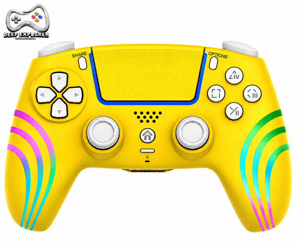 Deep Explorer Wave Yellow – gul controller til PS5