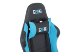 Geekd Vulcan Gaming Chair Svart/Blå - Topp PU-läder - Upp Till 120 KG
