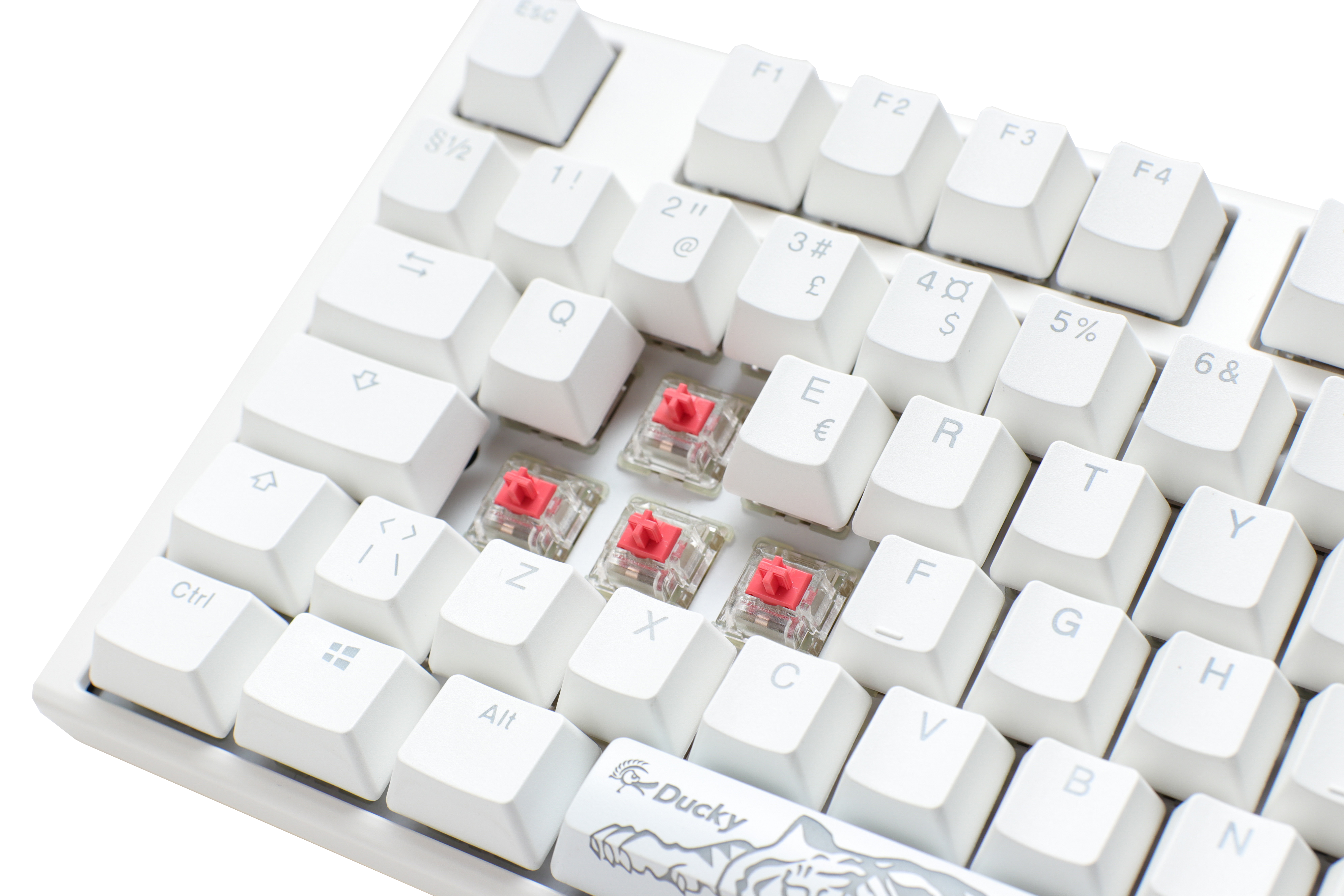 Ducky One 3 - Classic Pure White Nordic - Fullsize - Cherry Silent Red