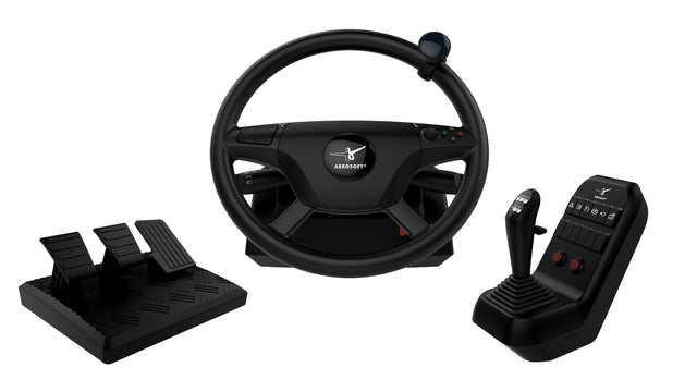 Aerosoft Truck & Bus Wheel System – rat, gearskifte og pedaler til PC – produktbillede 1