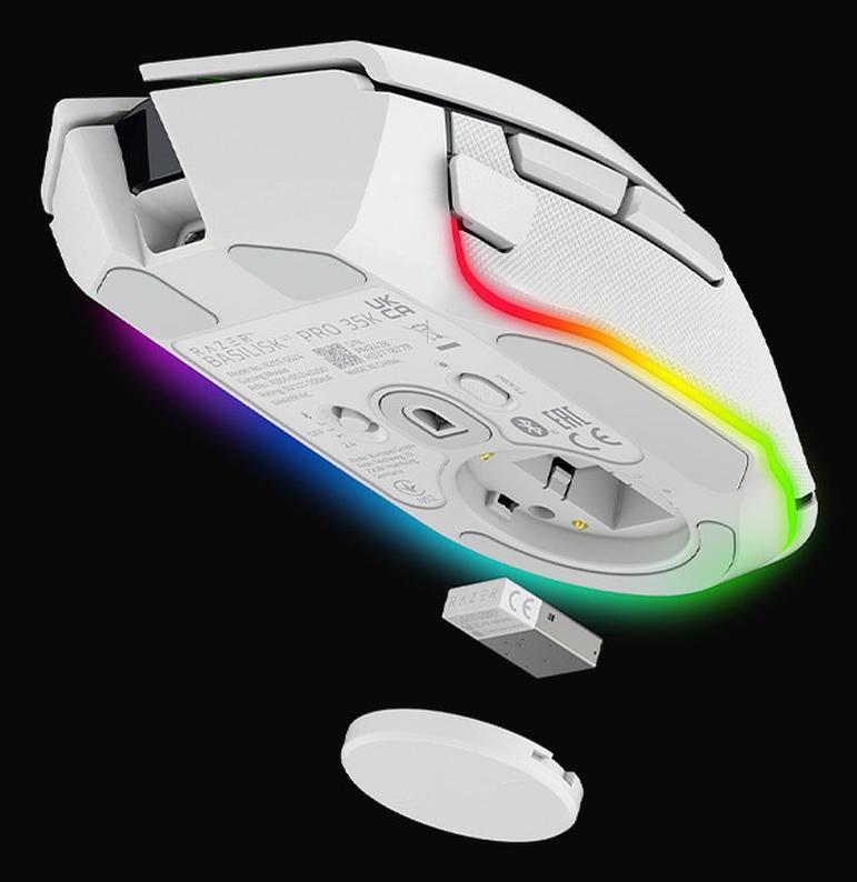 Razer - Basilisk V3 Pro 35K Ergonomic Gaming Mouse - White Razer