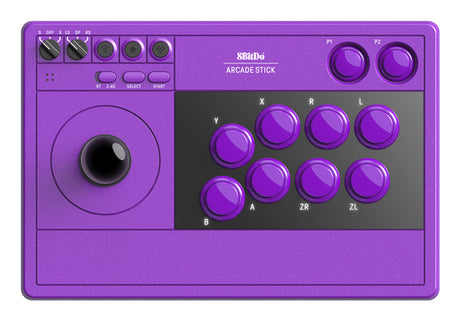 8BitDo Arcade Stick til Switch og PC – lilla – produktbillede 2