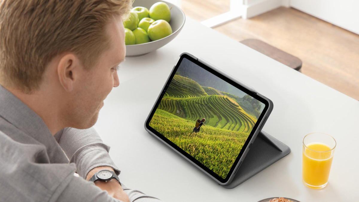 Logitech - Folio Touch for iPad Air (4th generation) - OXFORD GREY - Nordic Logitech