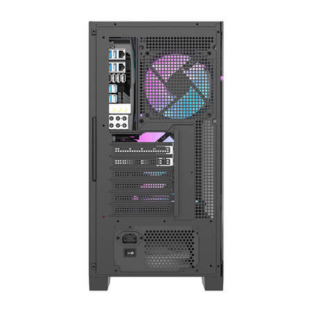Datorfodral Darkflash DRX70 MESH + 4 RGB-fläktar (svart)