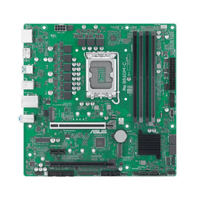 ASUS PRO B860M-C-CSM – grønt bundkort set ovenfra