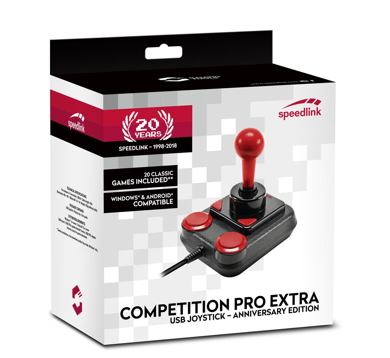 SpeedLink - Competition Pro Extra USB Joystick / Svart-Röd