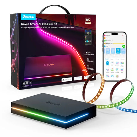 Govee AI Sync Box 2 – TV-lys til 55–65 tommer – detalje eller anvendelse 1