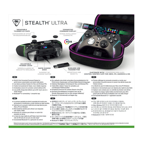 Turtle Beach Stealth Ultra – Xbox/PC-controller med dock – Emballagens bagside