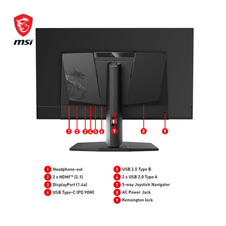 MSI MPG 321URXDE QD-OLED – skærm – Sort