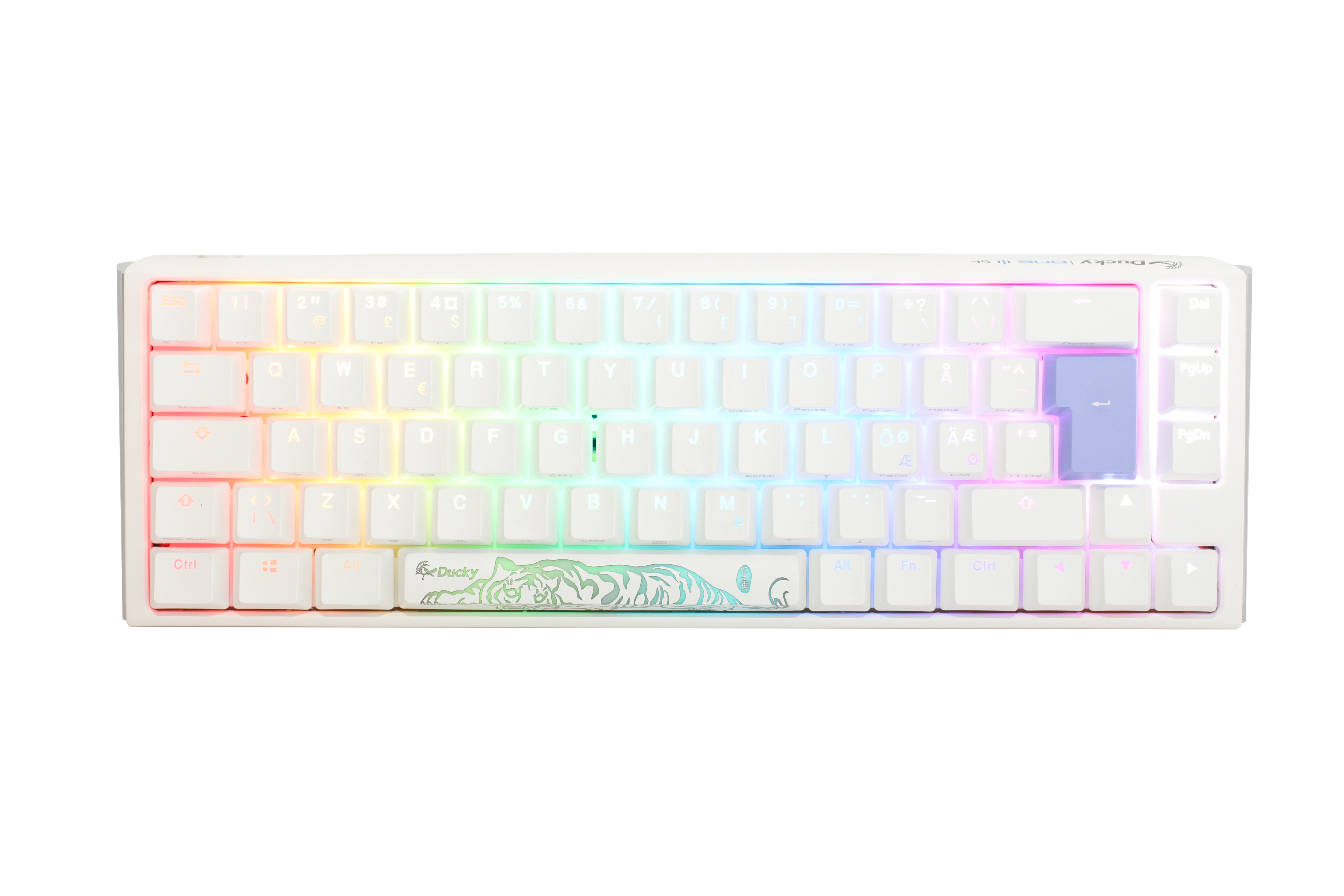 Ducky One 3 - Classic Pure White Nordic - SF 65% - Cherry Red