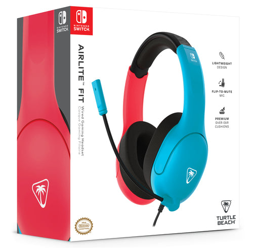 Turtle Beach Airlite Fit Headset Neon Blue & Red