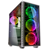 Kolink Observatory RGB Midi-Tower - Härdat Glas - Vit Fönster
