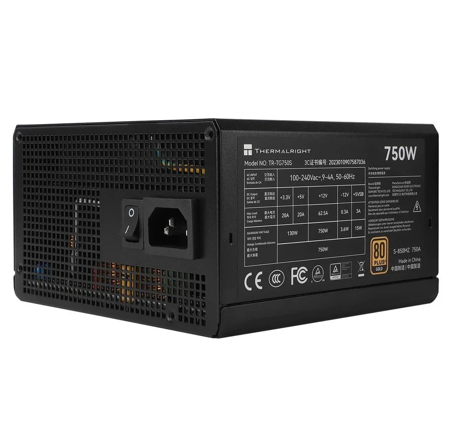 Thermalright TR-TG 750S Svart - PSU, 80+ Guld, 750W, Icke-modulär