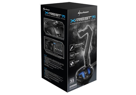 Sharkoon Shark X-Rest 7.1 USB - 7.1 sound card built into a headphone stand Sharkoon