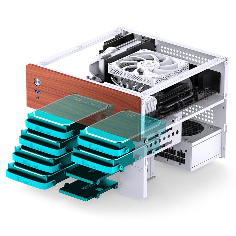 Jonsbo N4 mATX, White Dongguan Sibositong Industrial Co., Ltd. (Jonsbo)