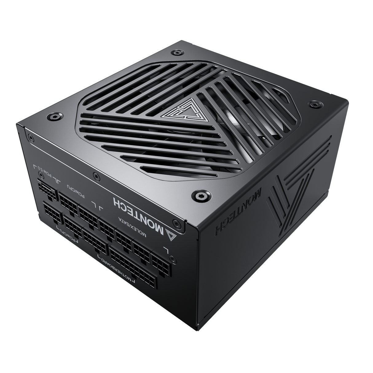 Montech Titan 1200W - Full Modulär, 80+ Guld & Cybenetics Gold, ATX 3.0, 12VHPWR-kontakt