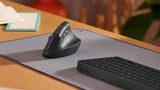 Logitech - Lift Right Vertical Ergonomic Mouse, Graphite/Black Logitech