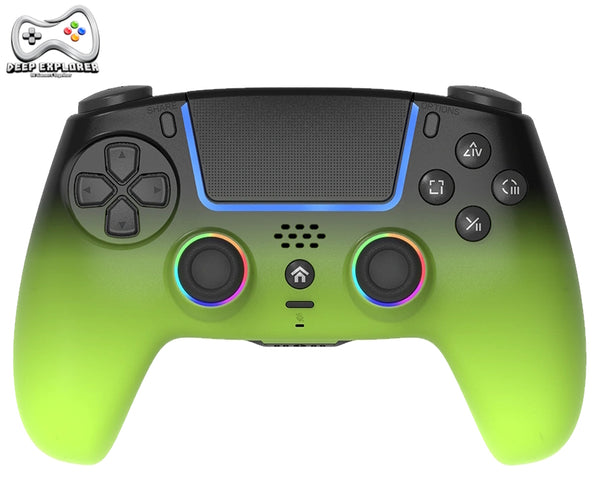 Deep Explorer Pro RGB Eclipse Green – sort og grøn controller til PS5