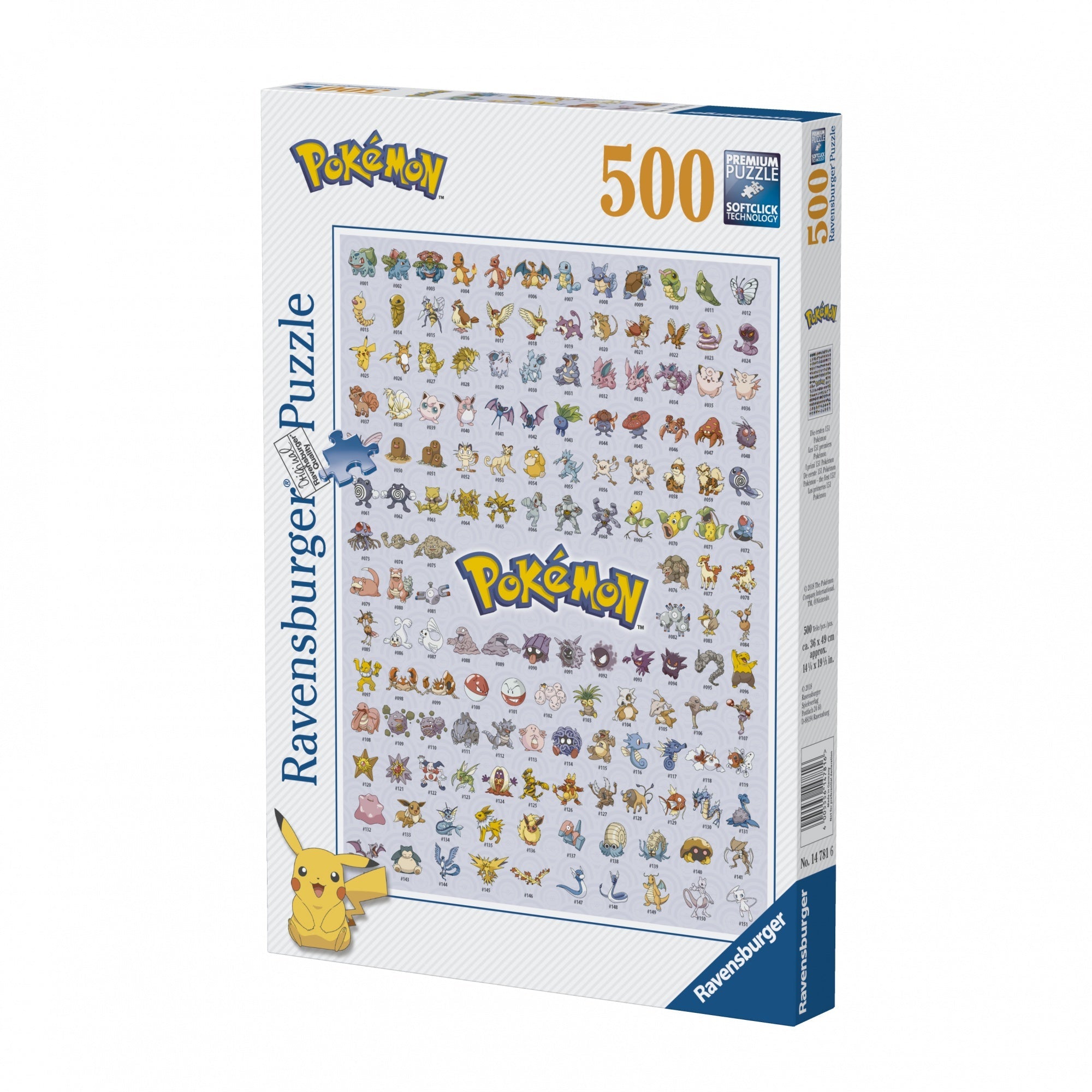 Pokémonpussel - Original 151 (500 Bitar) (PEG4781)