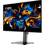 MSI PRO MAX 271UPX12G – 26,5″ skærm, 3840 × 2160, 120 Hz – forside set skråt