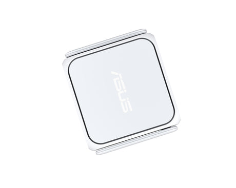 Hvid ASUS RT-BE58 Go rejserouter – set ovenfra i kompakt format