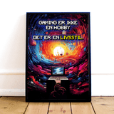 "Gaming Livsstil" Plakat Geekd
