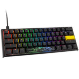 Ducky One 2 Pro - Klassisk Svart / Vit Nordisk - Mini 60% - Gateron Gul