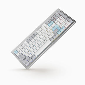 Ducky Cushion 98 - Silver - 98% - Shush Linear Switch - Alu - Nordic ISO - Tri-mode (Wireless, BT, USB) - DuckyHUB Config + VIA Support