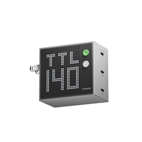 SHARGE Pixel 140W GaN-oplader - EU - grå