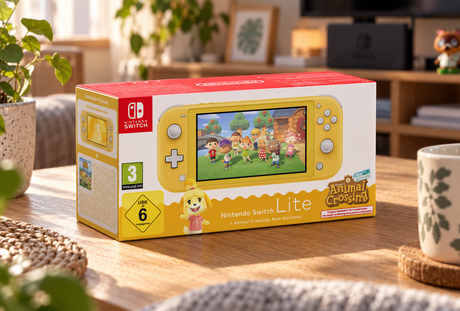 Stemningsbillede – Nintendo Switch Lite + Animal Crossing: New Horizons – gul