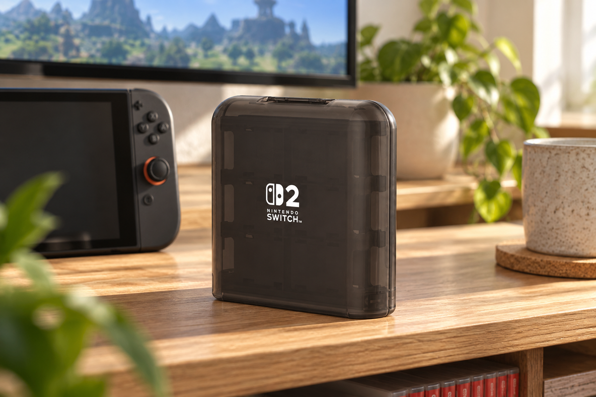 Stemningsbillede – HORI etui til 24 spilkort – sort – Nintendo Switch 2