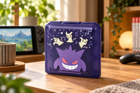 Stemningsbillede – HORI etui til 24 spilkort (Gengar & Mimikyu) – lilla – Nintendo Switch 2