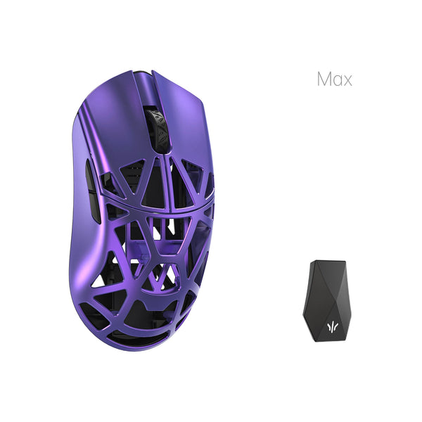 WLMouse Beast X Max Solid Sides trådløs 8K gamingmus – lilla