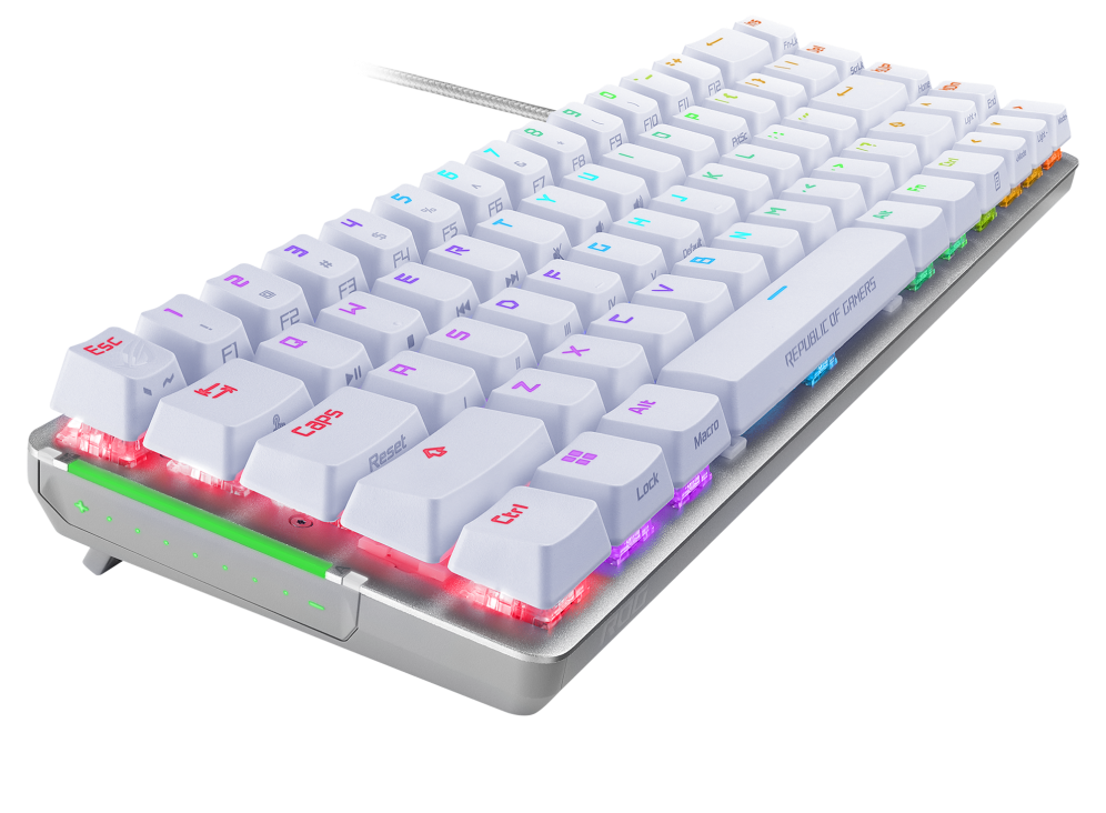 ASUS ROG Falchion Ace – Fransk AZERTY – Hvid – tastatur set forfra