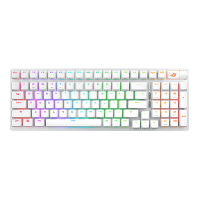 ASUS ROG Strix Scope II 96 Wireless – Fransk AZERTY – Hvid – tastatur set forfra
