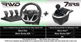 HORI - Force Feedback Racing Wheel DLX   + 7-Speed Racing Shifter Bundle For Xbox Series X - S, Xbox One HORI