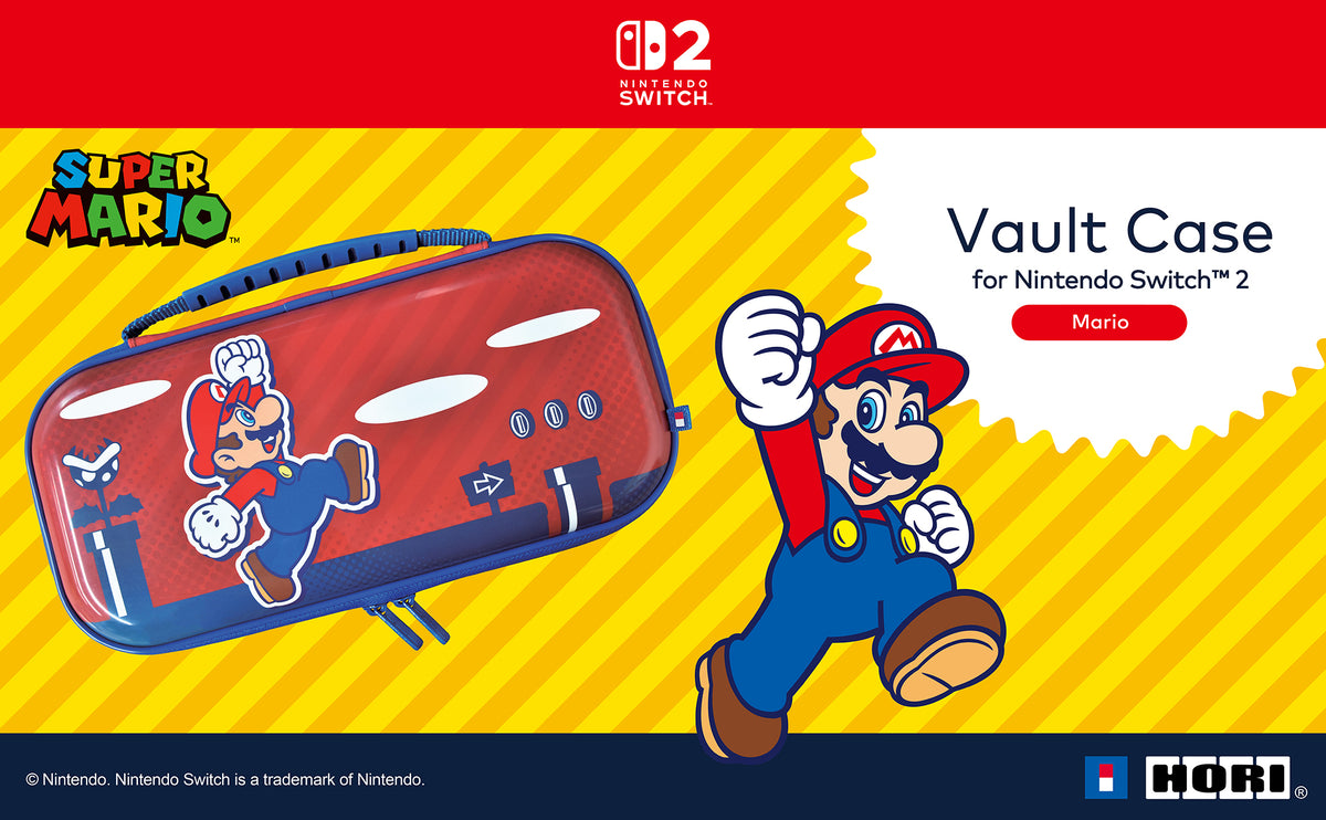 Producentens temabillede – HORI Vault Case Mario – Nintendo Switch 2 – rød