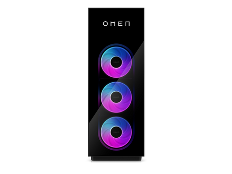 HP OMEN MAX 45L GT23-0091ng – sort gamingcomputer set forfra med tre RGB-blæsere
