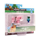 Minecraft S2 3D Wind-Up Toy - Baby Zombie & Pig