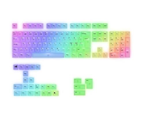 Glorious Polychroma V2 RGB-tangentknappar - Nordic ISO (131 st) - Cherry Profile