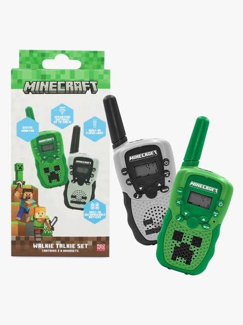 OTL Minecraft Digitalt Walkie Talkie Sæt - 2 stk - Grå/Grøn
