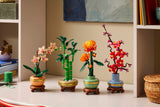LEGO Botanicals De fire årstider – Miniorkidé, Lykkebambus, Krysantemum og Blommeblomst