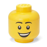 LEGO Storage Head Happy Boy small – gul