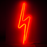 Lightning Bolt Neon LED-lampa Röd