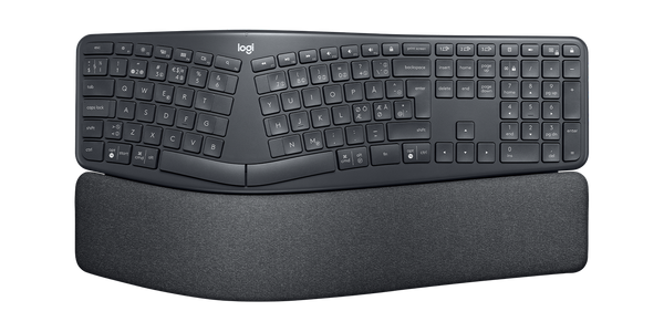 Logitech ERGO K860 ergonomisk tastatur – nordisk, grafit