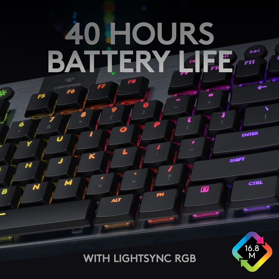 Logitech - G915 TKL Clicky Gaming Tangentbord - Nordisk Layout 