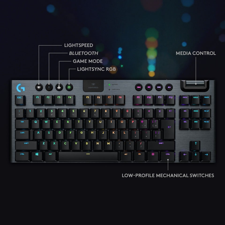 Logitech - G915 TKL Clicky Gaming Tangentbord - Nordisk Layout 